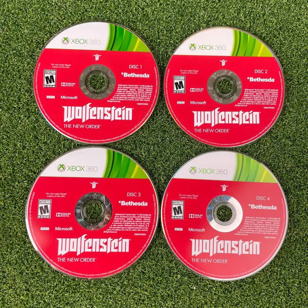 Wolfenstein: The New Order Microsoft Xbox 360 4 Discs